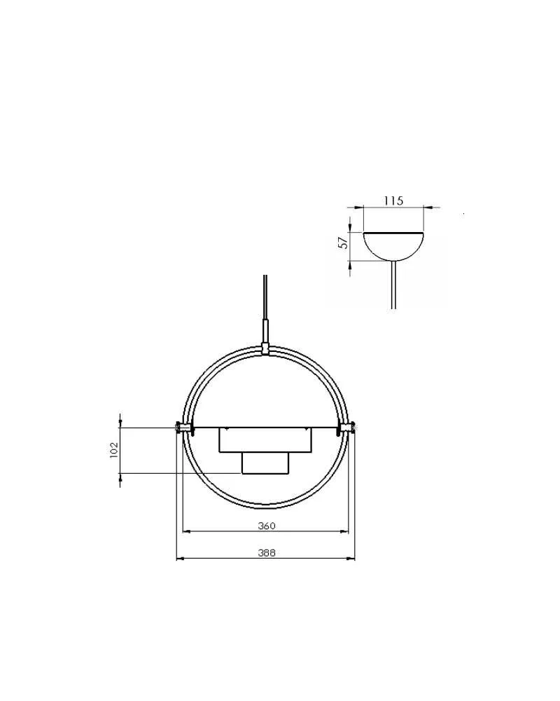 GUBI MULTI-LITE pendant, black/brass - Image 9