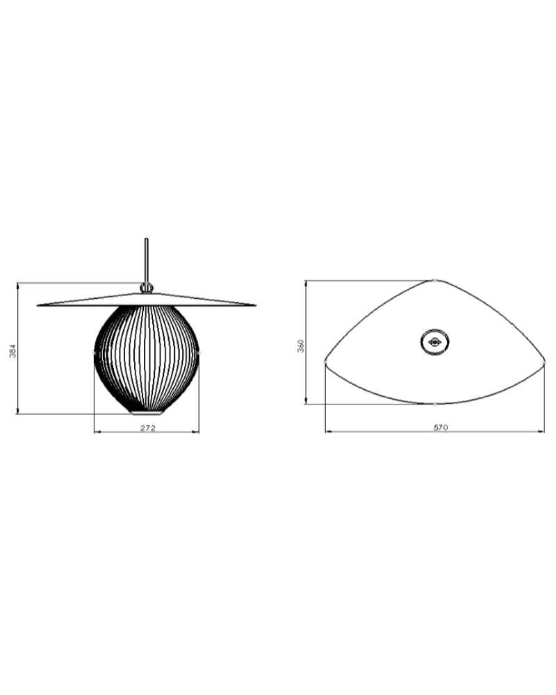 GUBI SATELLITE -riippuvalaisin iso, musta - Image 4