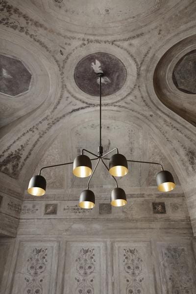 GUBI Howard chandelier, 6 arm, gunmetal - Image 2