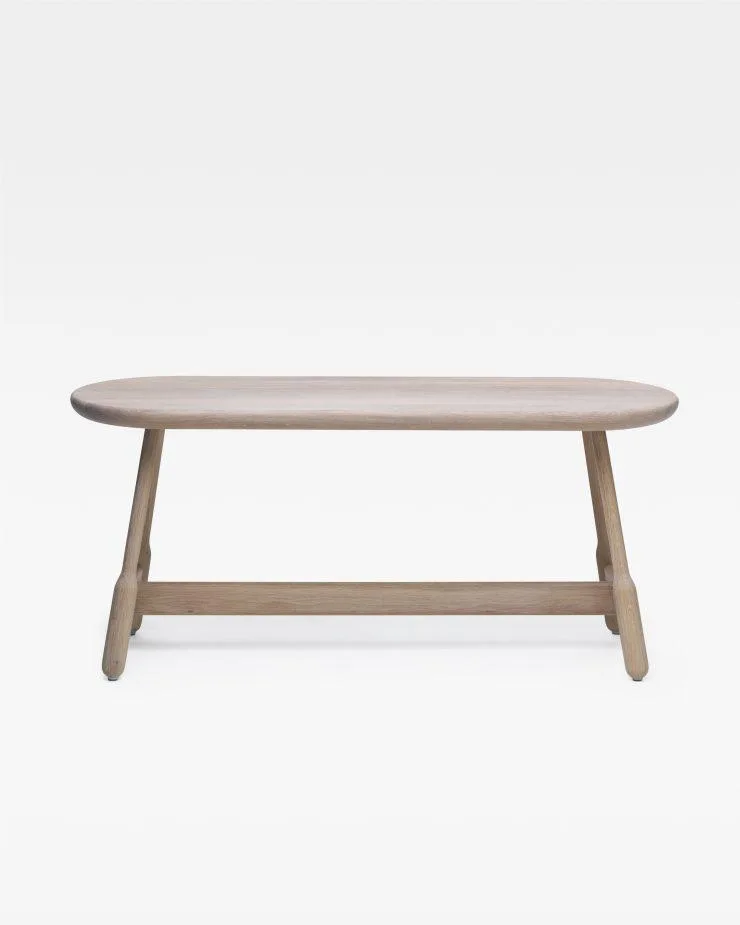 Massproductions ALBERT bench 110 cm, white oiled oak