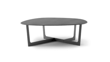 Fredericia INSULA -coffee table 95x98 cm, black aluminium