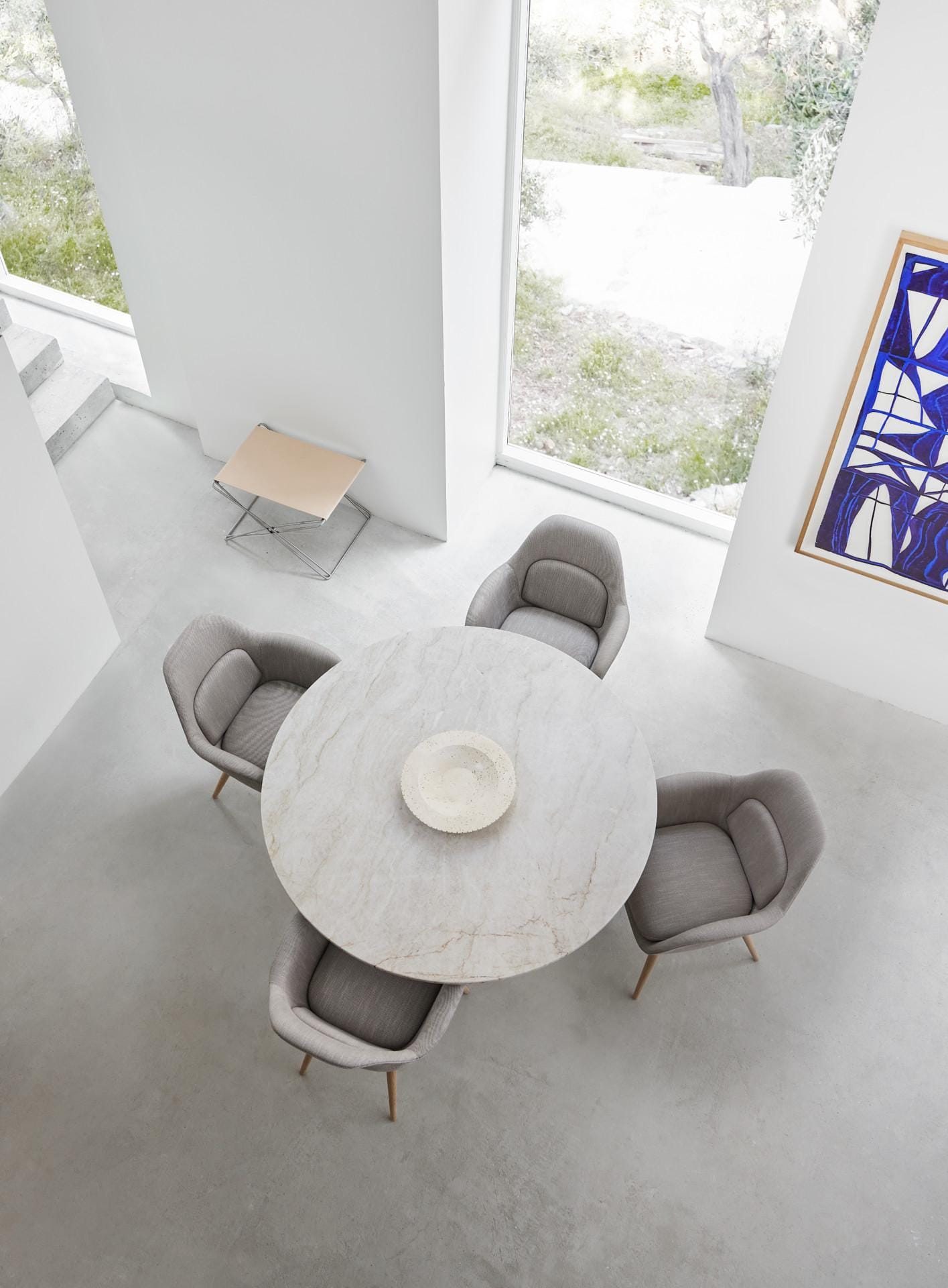 Fredericia JG -dining table, Ø 140 cm, ivory quartzite / stainless steel - Image 4