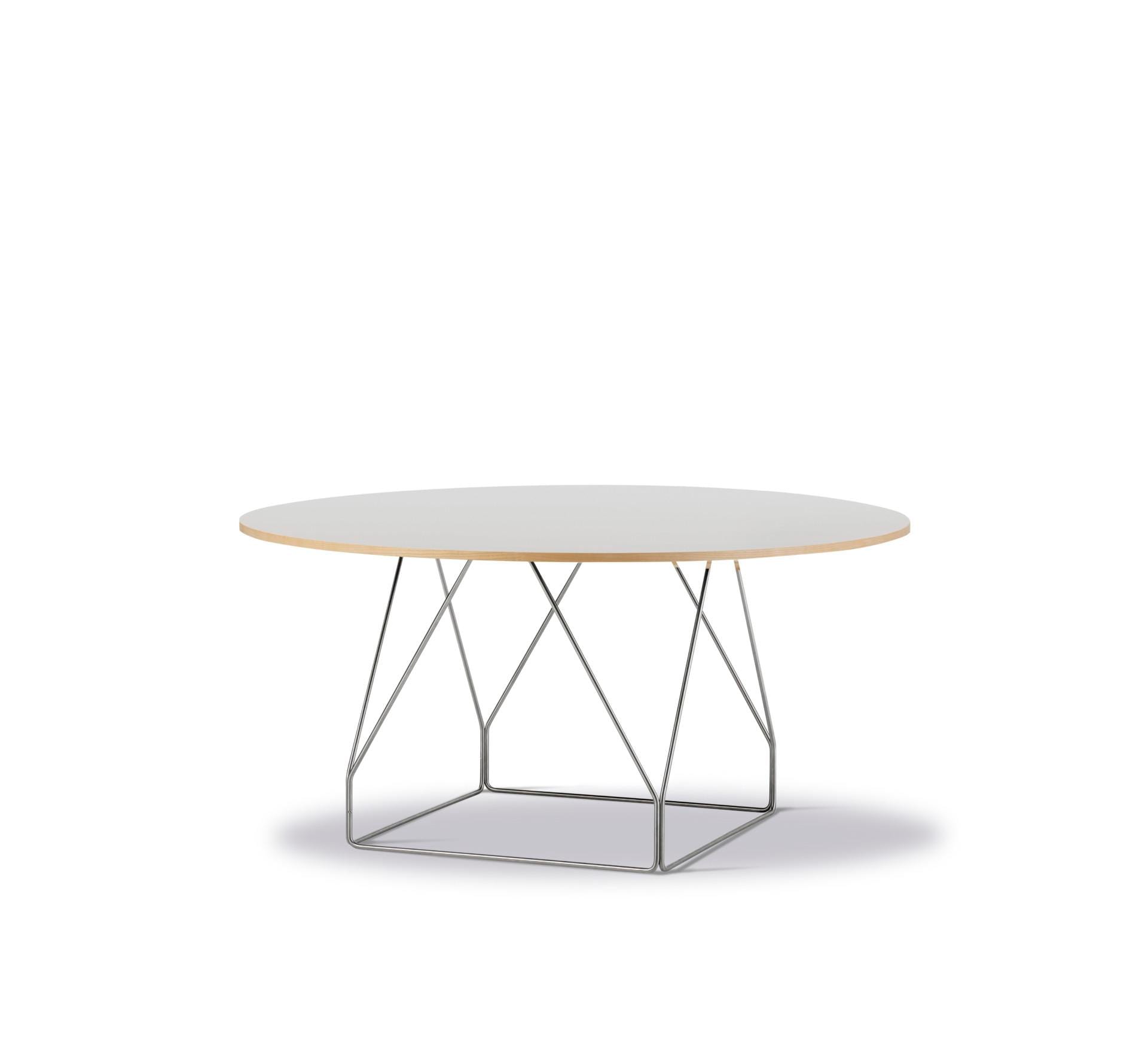 Fredericia JG -dining table, Ø 140 cm, grey linoleum / stainless steel - Image 2