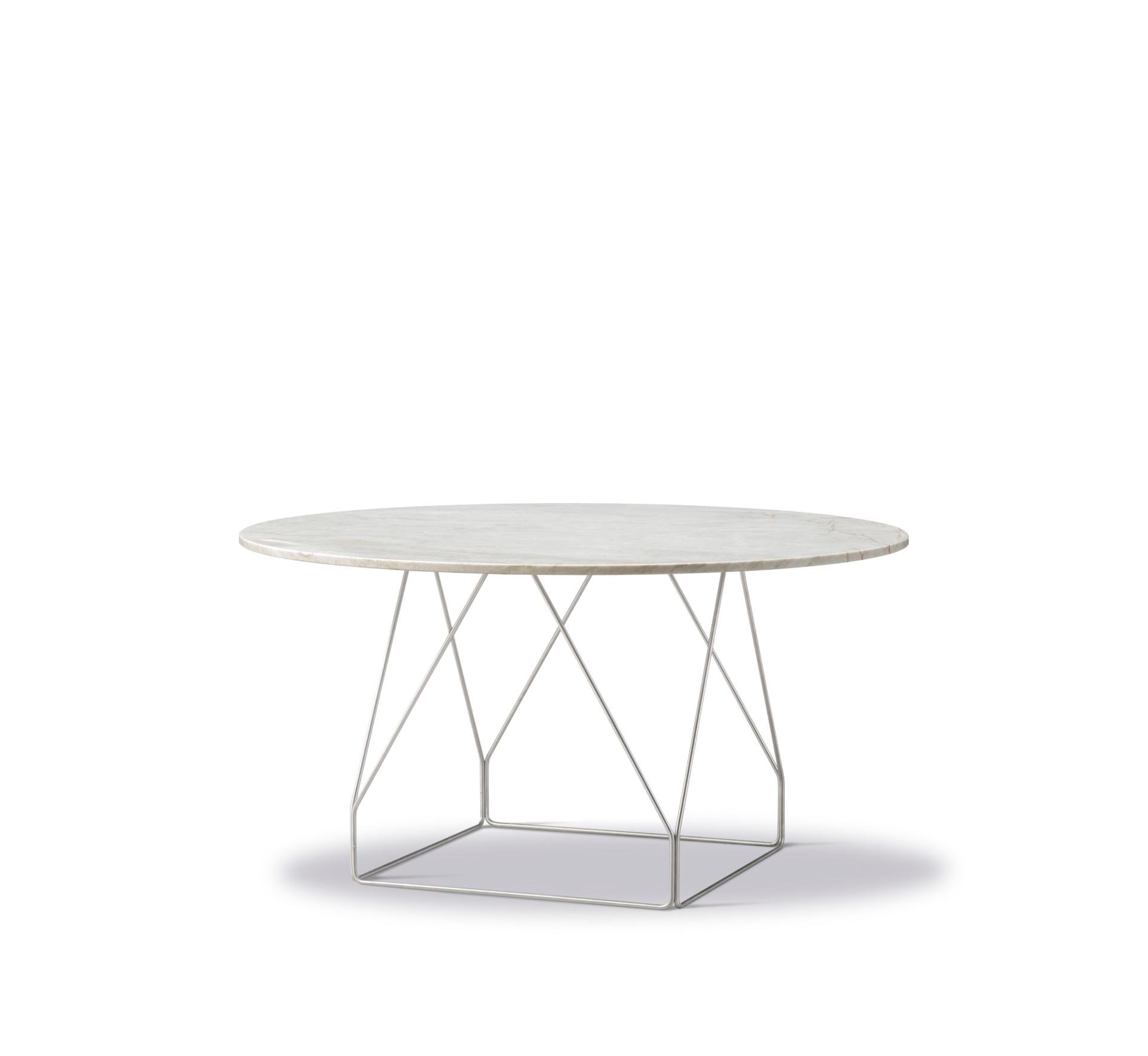 Fredericia JG -dining table, Ø 140 cm, ivory quartzite / stainless steel - Image 2