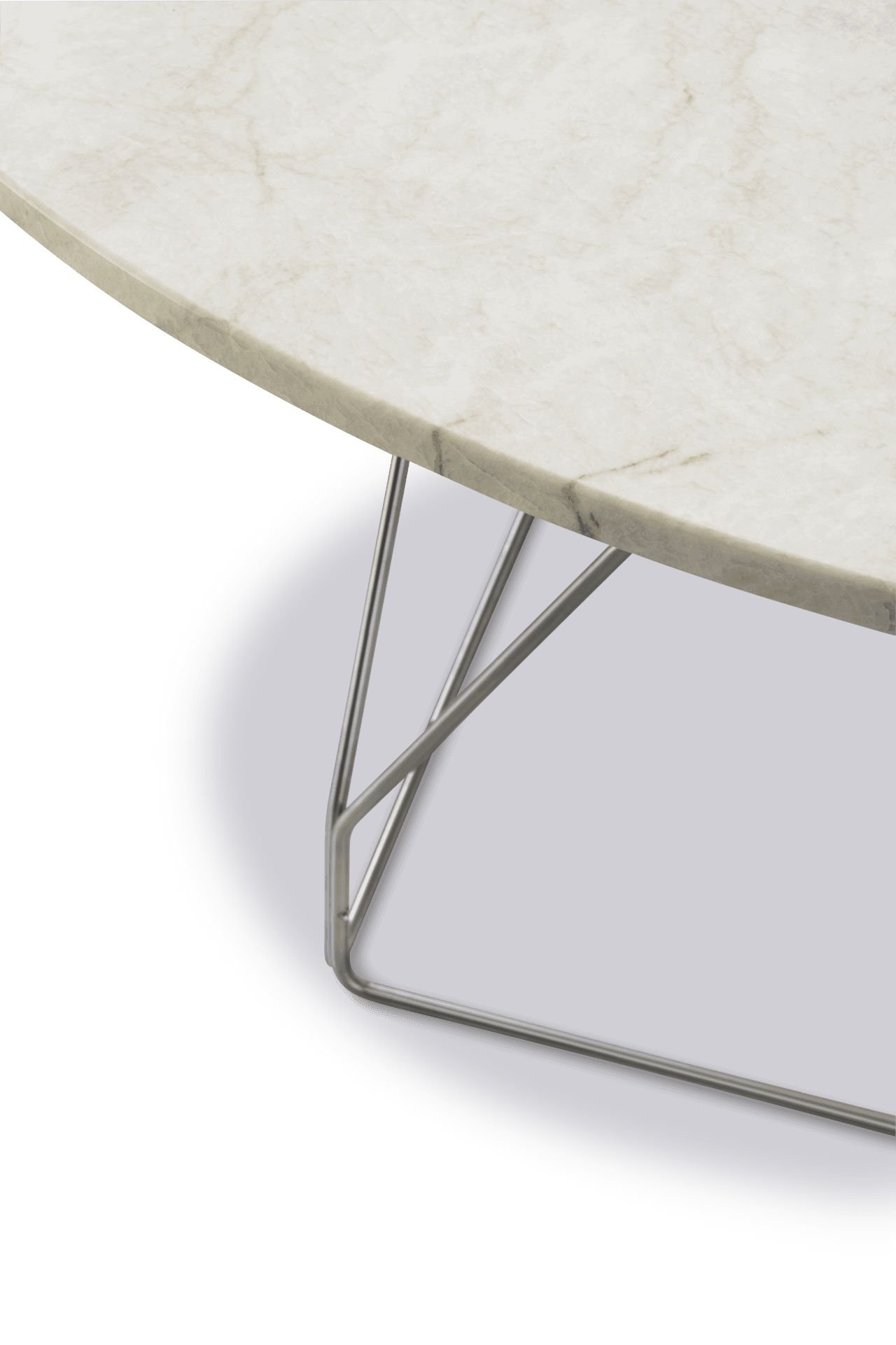 Fredericia JG -dining table, Ø 140 cm, ivory quartzite / stainless steel - Image 3