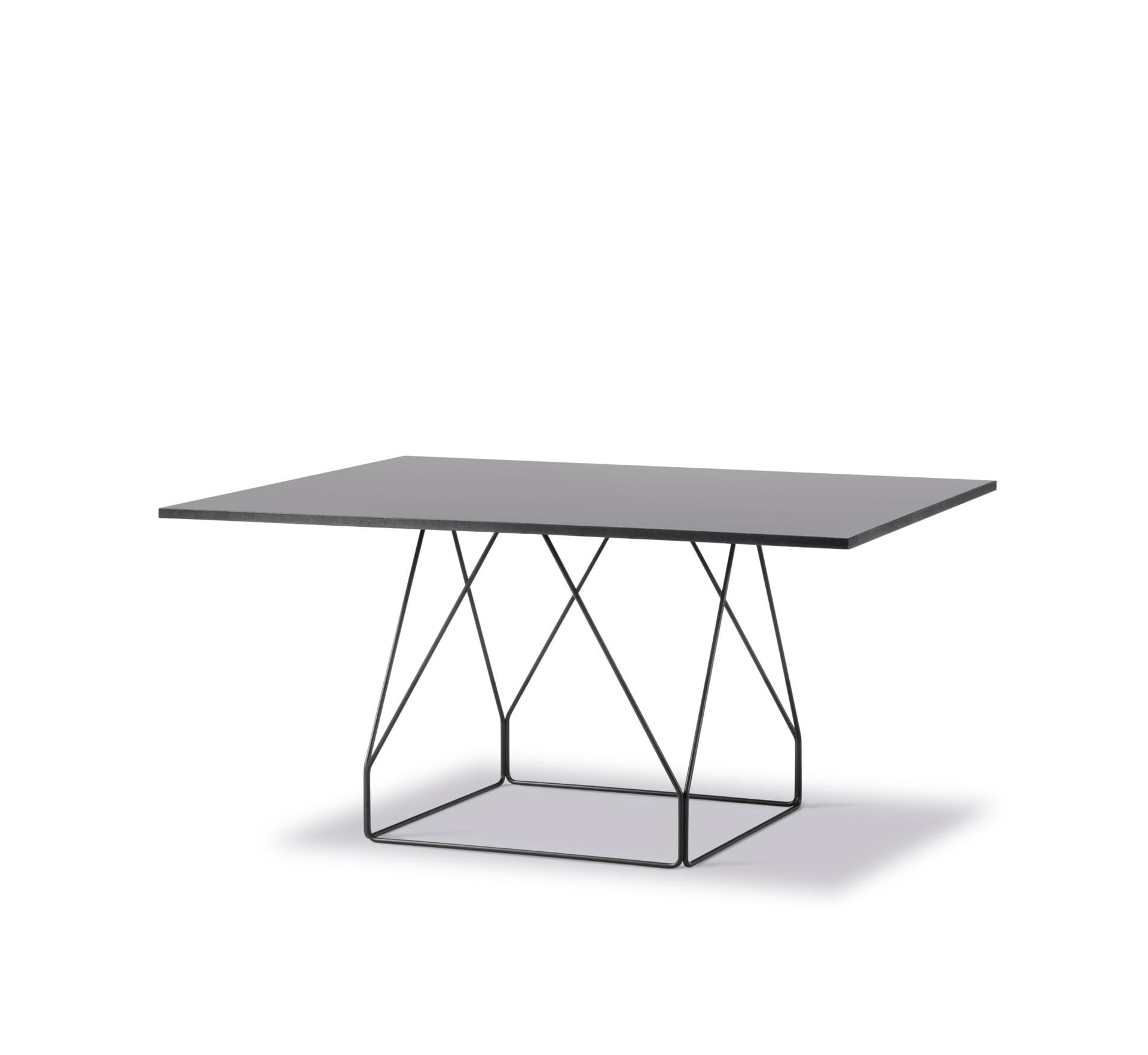 Fredericia JG -dining table, 140 x 140 cm, black linoleum / black steel - Image 2