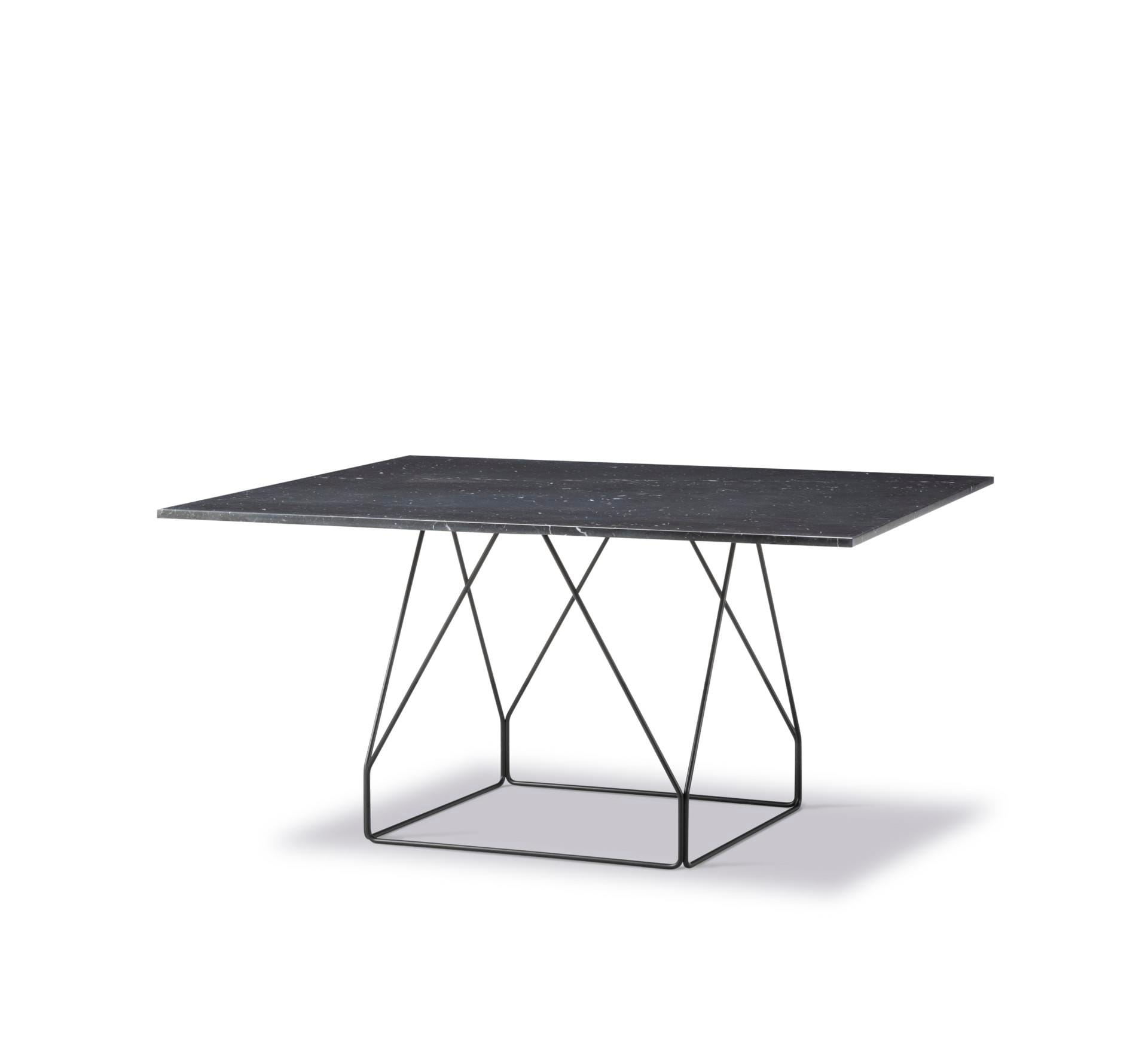 Fredericia JG -dining table, 140 x 140 cm, black marble / black steel - Image 2