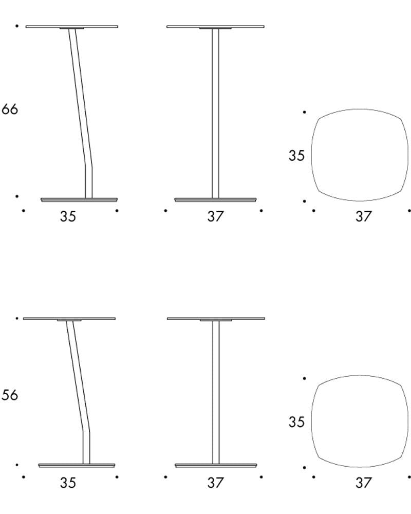 Lammhults ADD -pöytä, valkoinen, 66 cm - Image 5