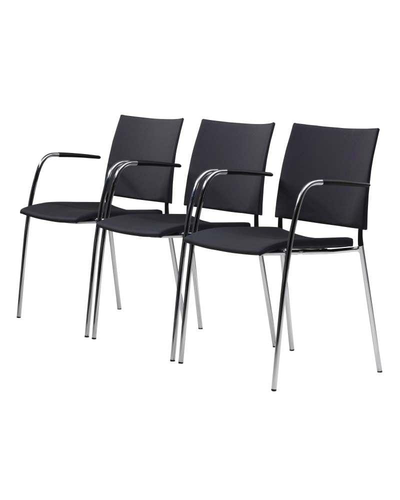 Lammhults SPIRA -käsinojallinen tuoli, kokonaan verhoiltu, musta - Image 3