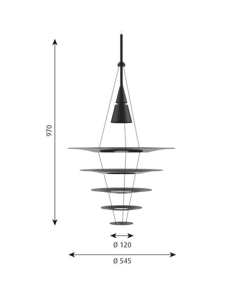 Louis Poulsen ENIGMA 545 -riippuvalaisin, musta - Image 2