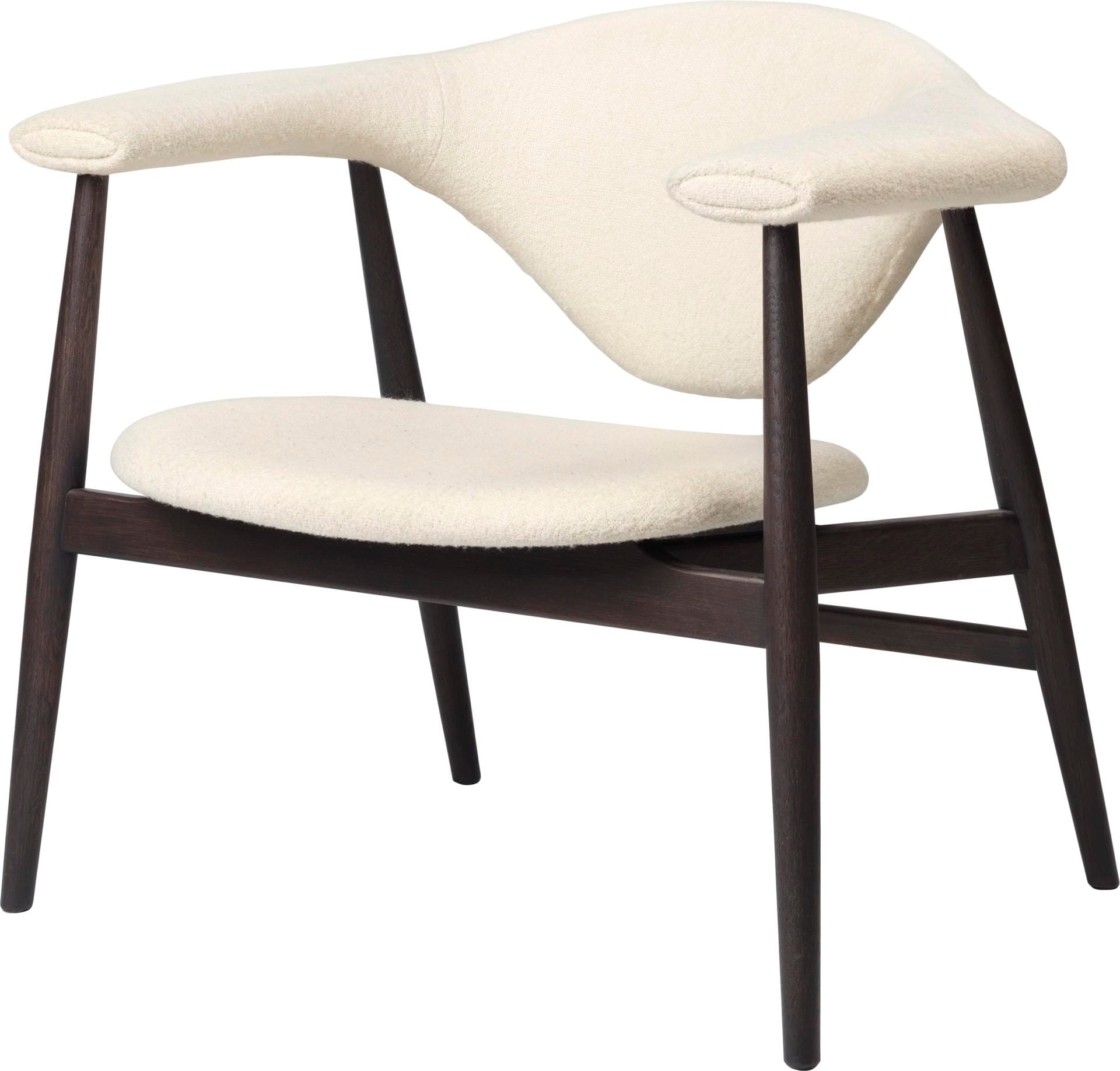 GUBI MASCULO lounge chair, white / smoked oak - Image 2