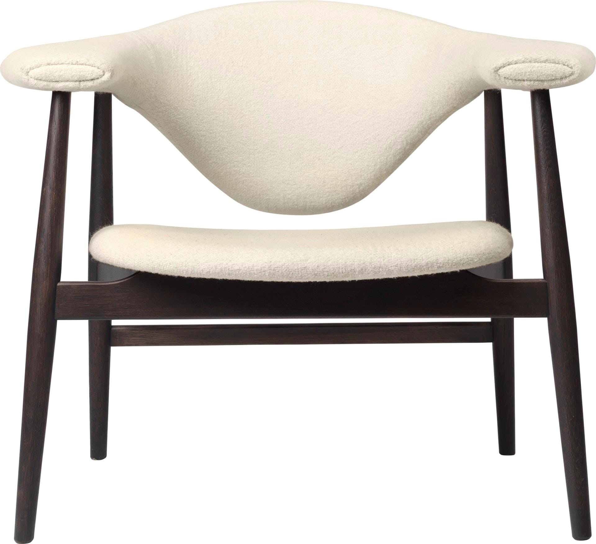 GUBI MASCULO lounge chair, white / smoked oak