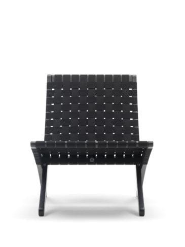 Carl Hansen MG501 lounge chair, black oak / black webbing