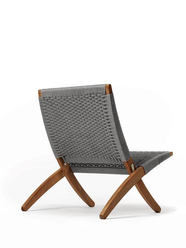 Carl Hansen MG501 CUBA outdoor -nojatuoli, tiikki/harmaa punos - Image 2