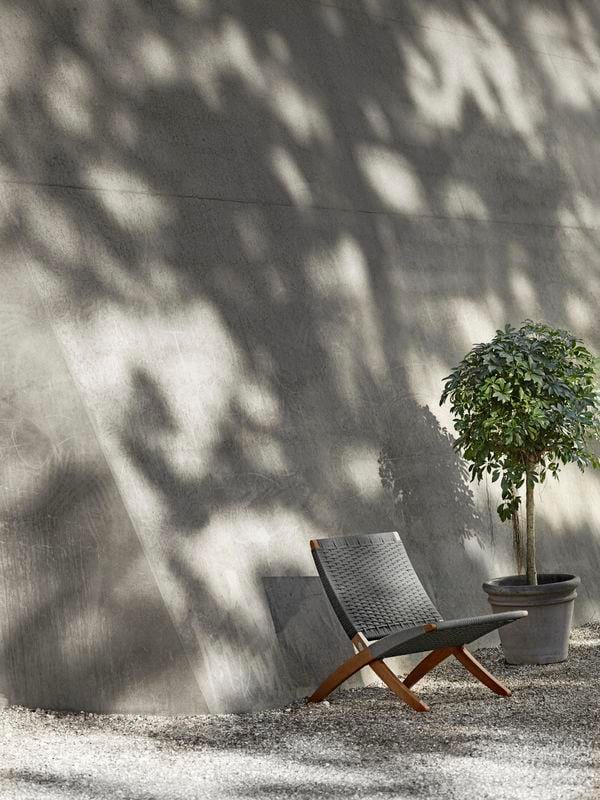 Carl Hansen MG501 CUBA outdoor -nojatuoli, tiikki/harmaa punos - Image 4