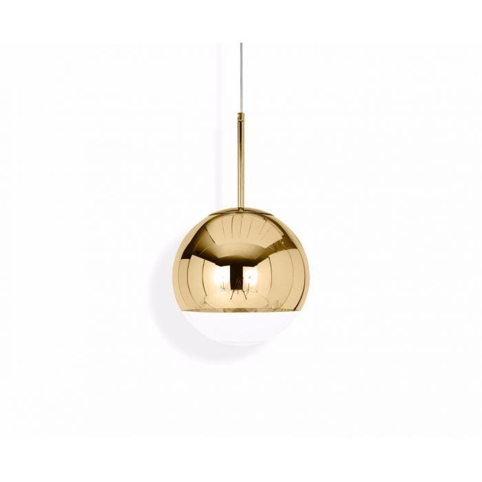 Tom Dixon MIRROR BALL LED pendant, gold, Ø25 cm