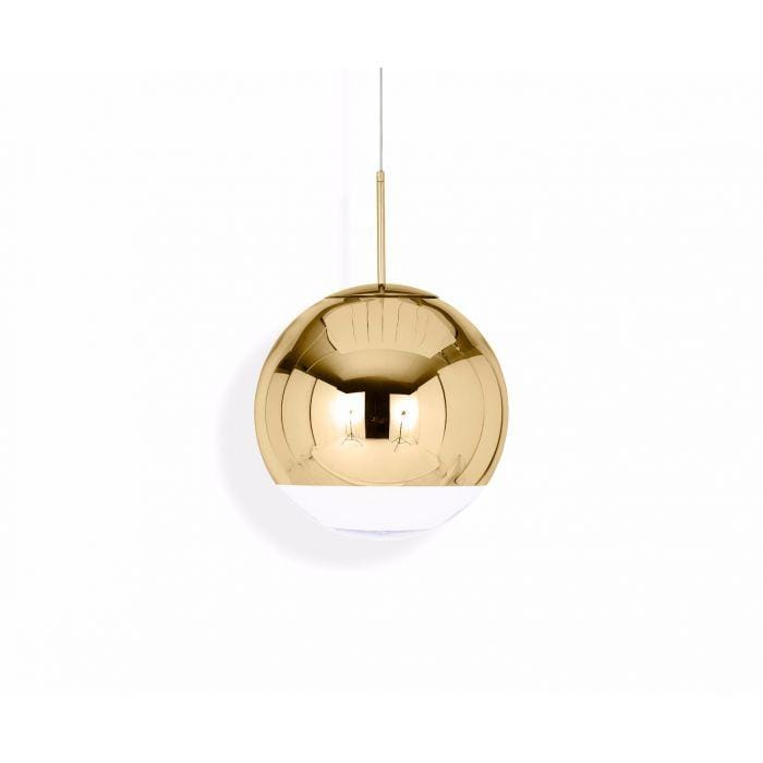 Tom Dixon MIRROR BALL LED pendant, gold, Ø 40 cm