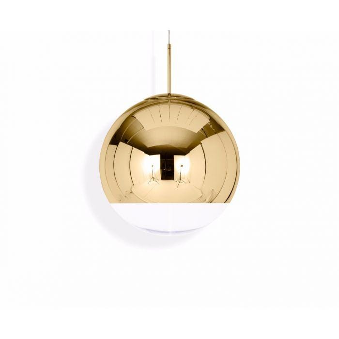 Tom Dixon MIRROR BALL LED pendant, gold, Ø 50 cm