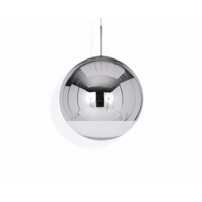 Tom Dixon MIRROR BALL LED pendant, chrome, Ø 50 cm
