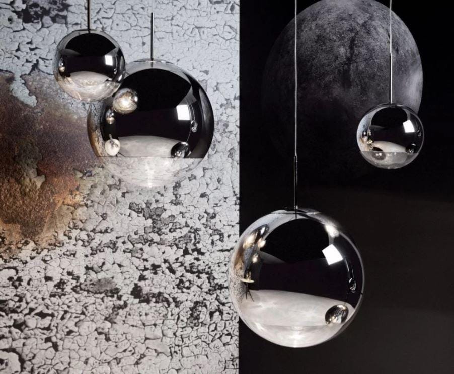 Tom Dixon MIRROR BALL LED -riippuvalaisin, kromi, Ø40 cm - Image 2