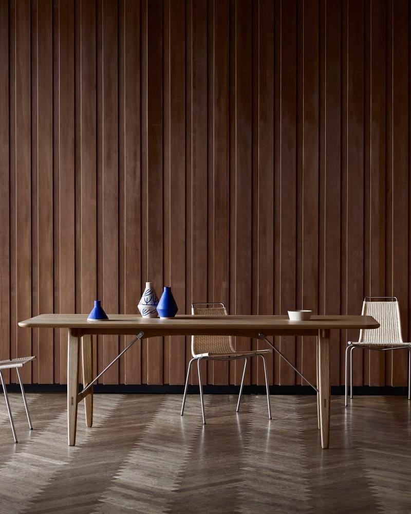 Carl Hansen BM1160 table, oiled oak / stainless steel - Image 4