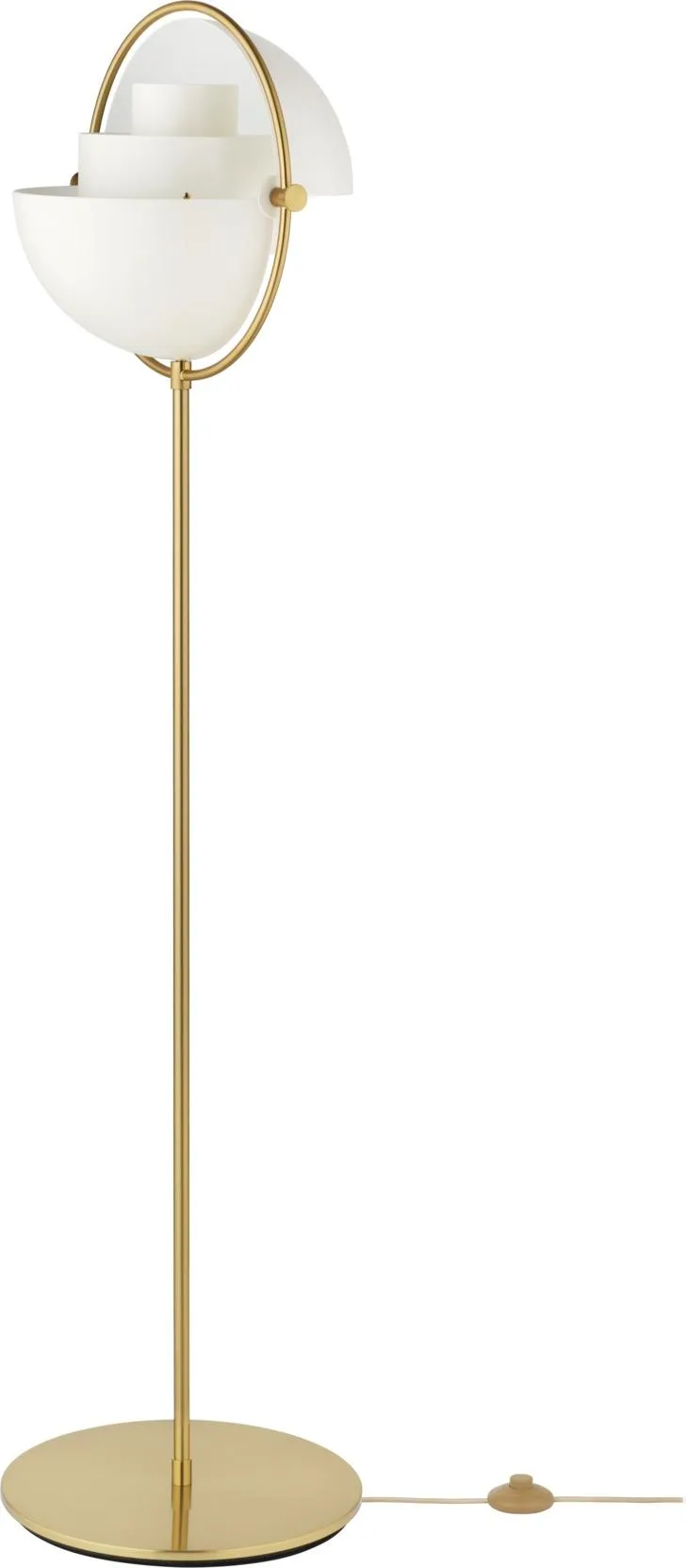 GUBI MULTI-LITE floor lamp, white / brass - Image 3