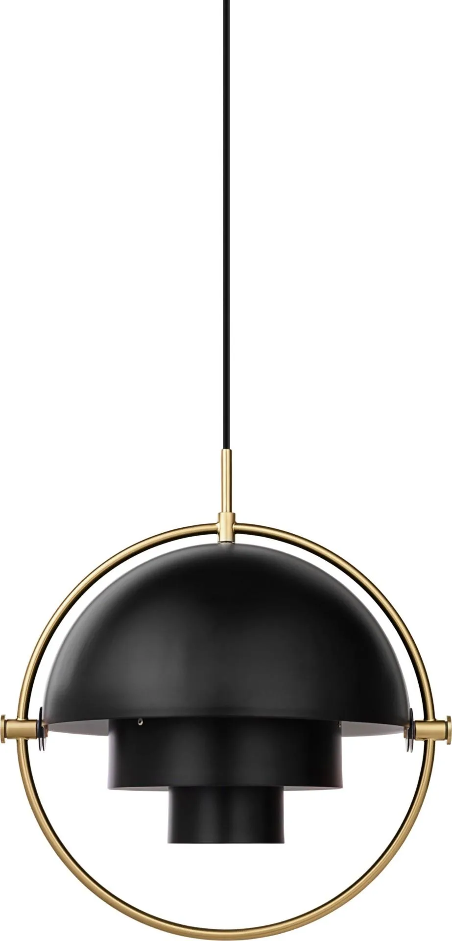 GUBI MULTI-LITE pendant, black/brass