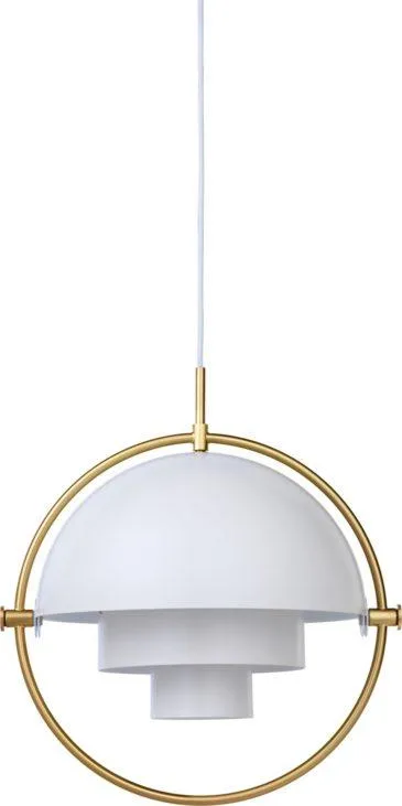 GUBI MULTI-LITE -riippuvalaisin, valkoinen/messinki