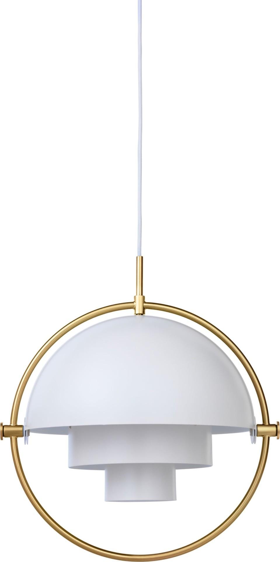 GUBI MULTI-LITE -riippuvalaisin, valkoinen/messinki