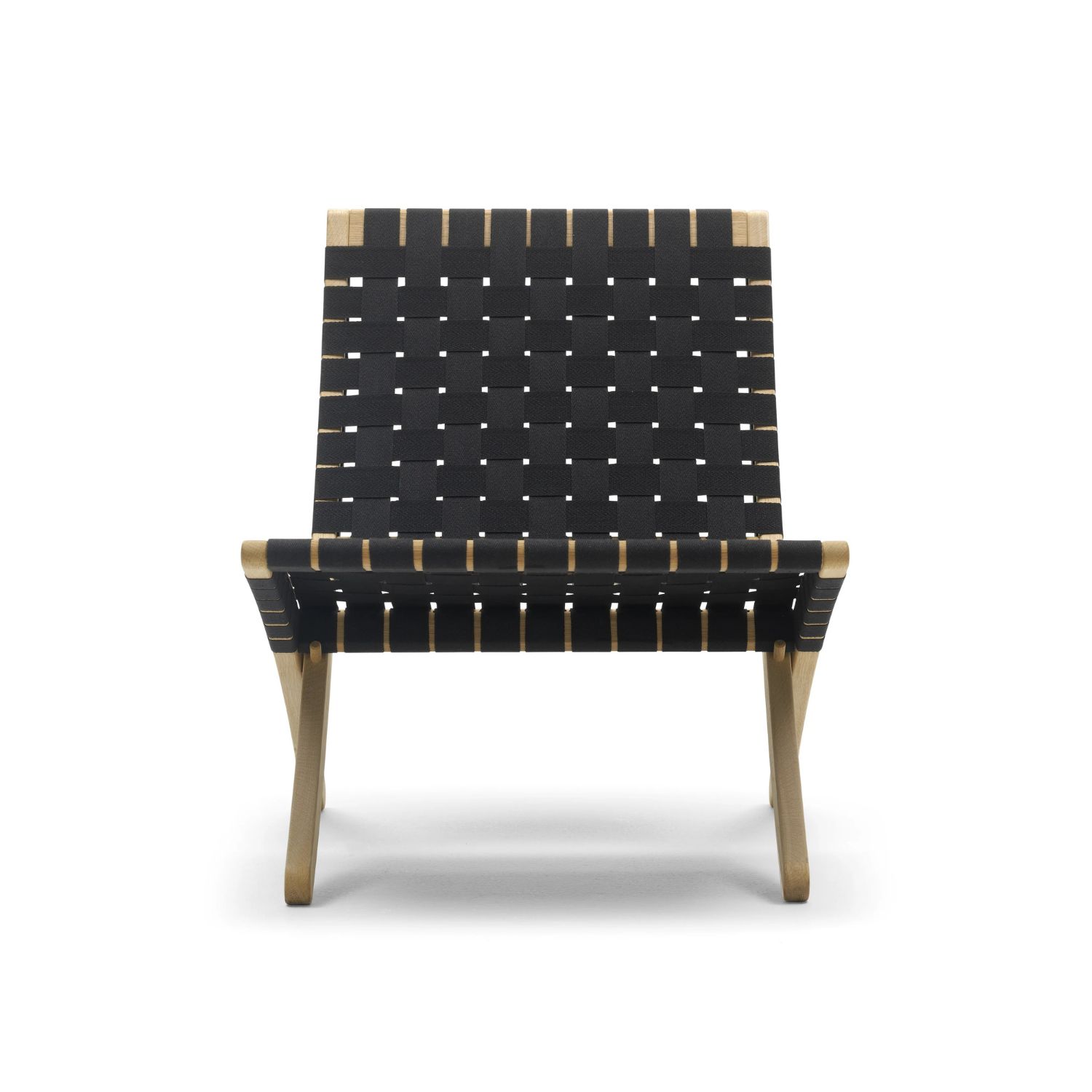 Carl Hansen & Søn MG501 CUBA -nojatuoli, musta satulavyöpunos/öljytty tammi