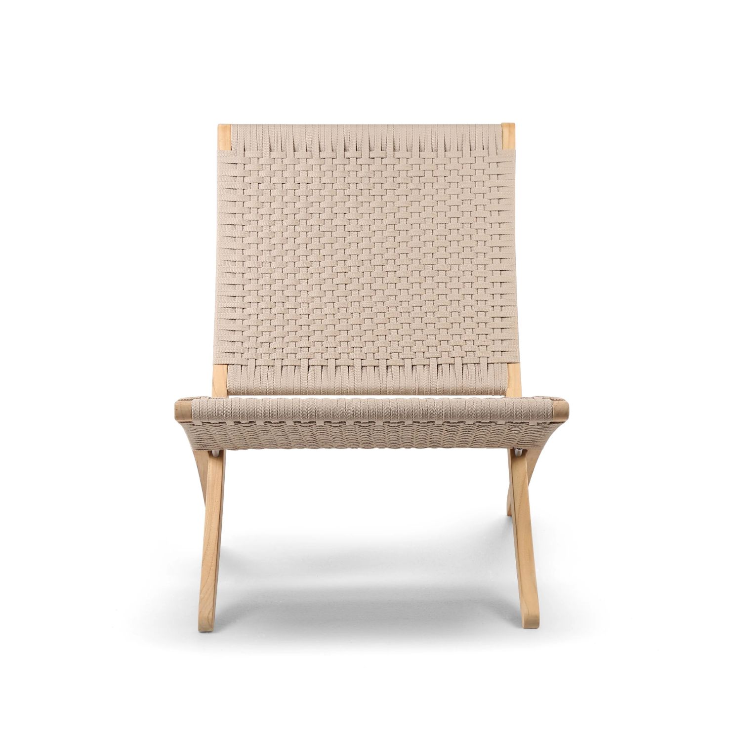 Carl Hansen & Søn MG501 CUBA OUTDOOR -nojatuoli, beige (sesame) punos/tiikki
