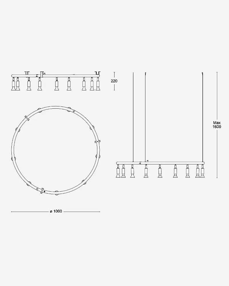 Örsjö STAR ROUND-valaisin Ø100cm, valkoinen - Image 3