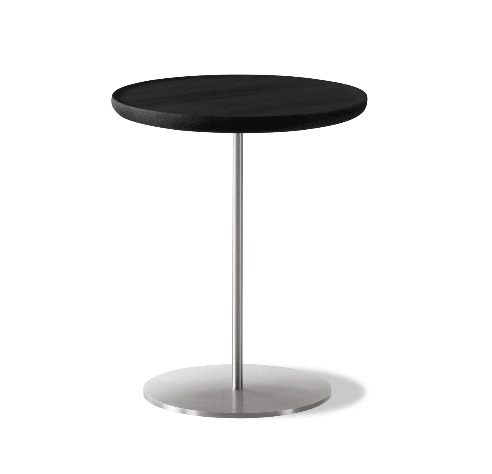 Fredericia PAL -side table Ø 37,5 cm, black oak / stainless steel