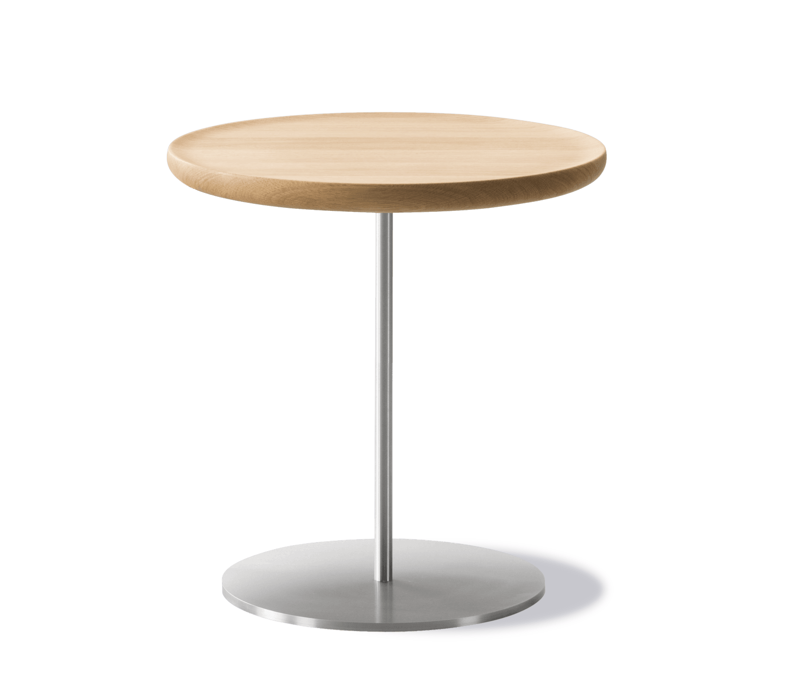 Fredericia PAL -side table Ø 37,5 cm, light oiled oak / stainless steel