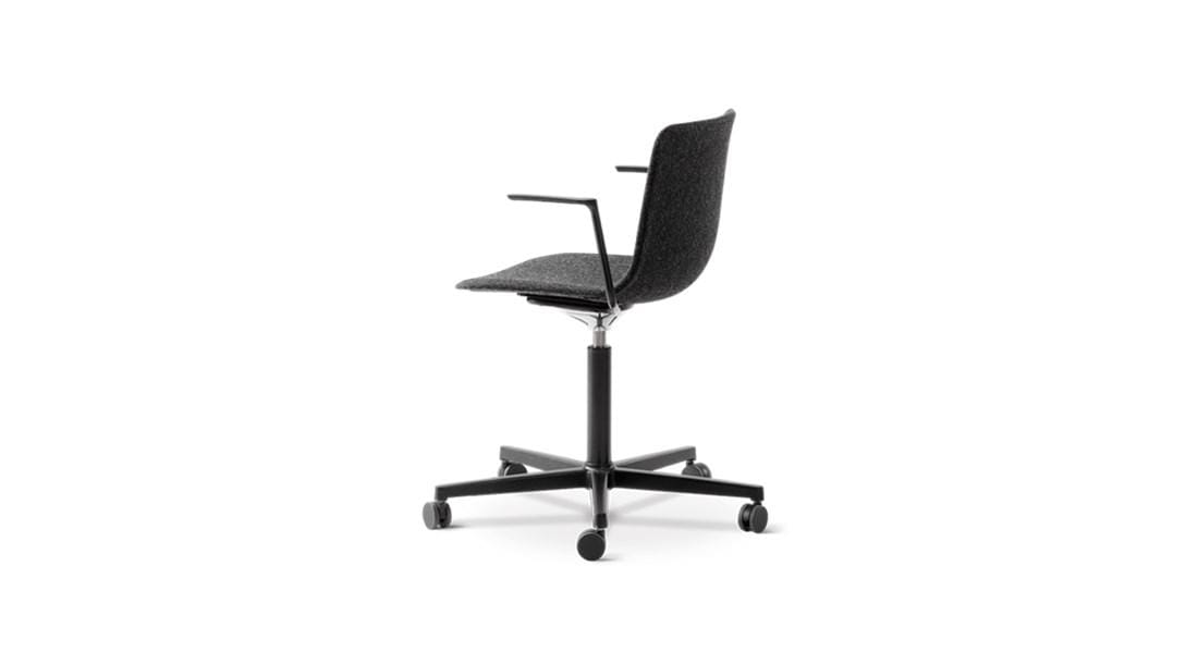 Fredericia PATO office armchair, dark grey/black, fully upholstered - Image 2