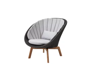 Cane-line PEACOCK -armchair, light grey / dark grey / teak