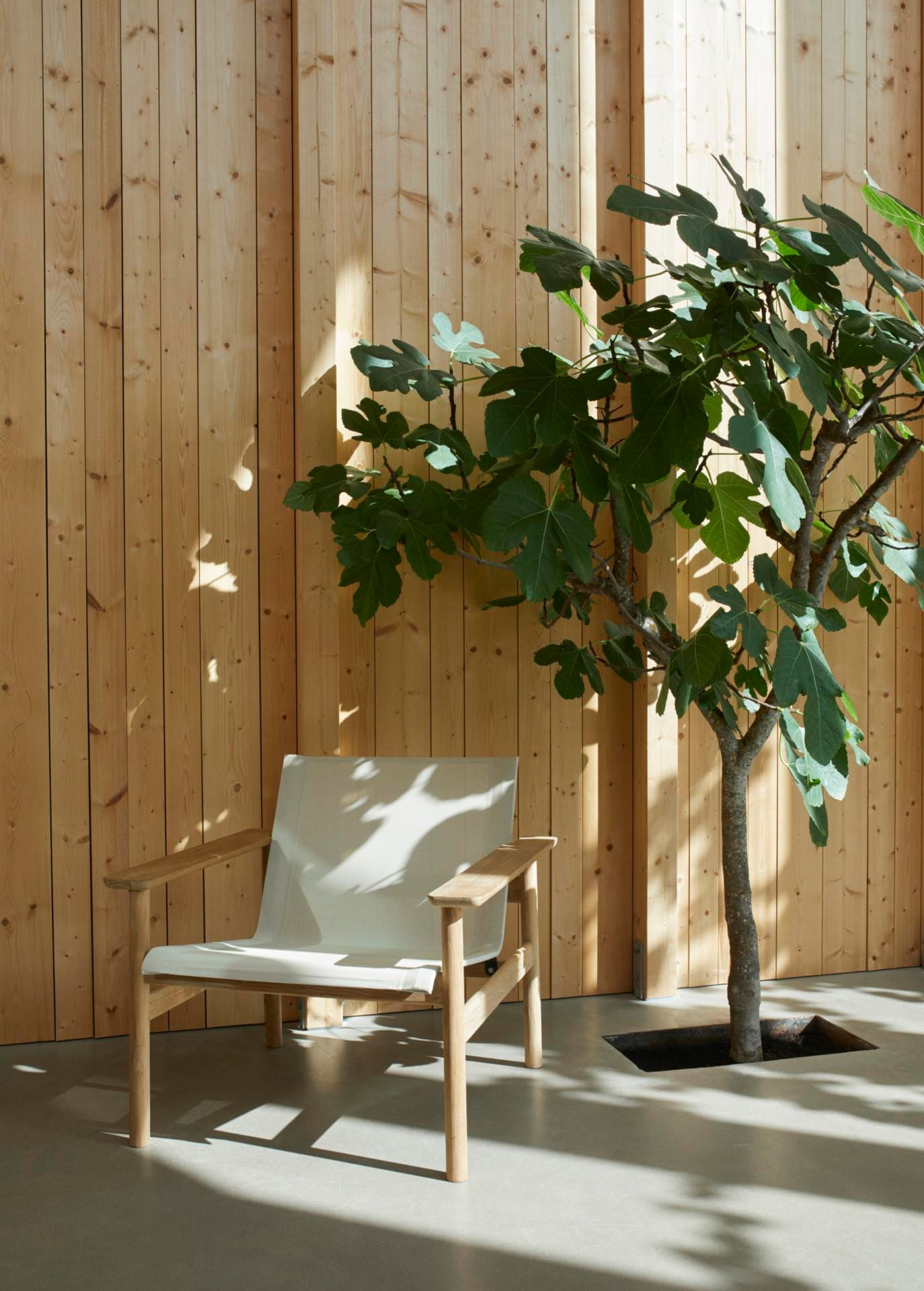 Fritz Hansen PELAGUS -nojatuoli, hiekka/tiikki - Image 2