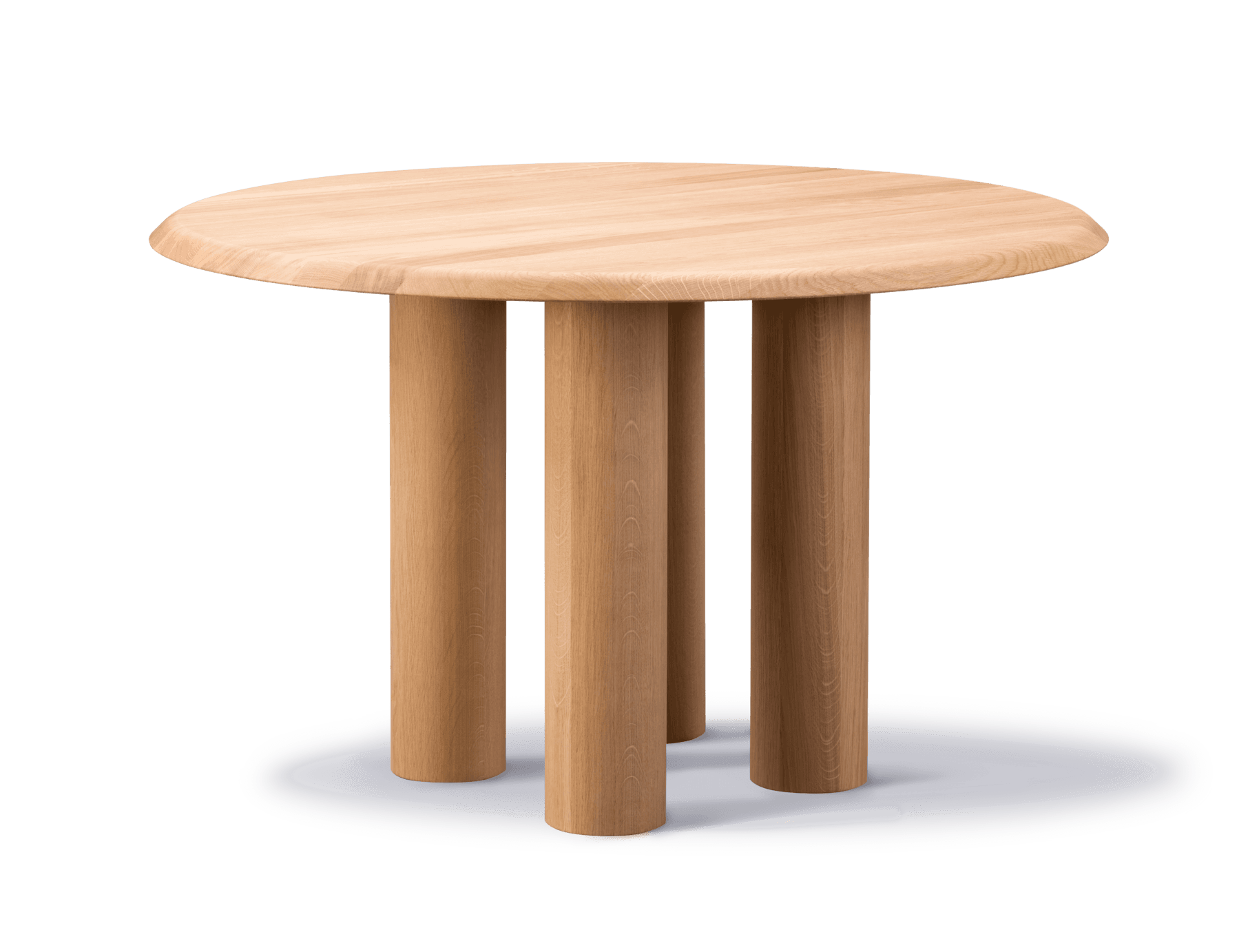 Fredericia ISLETS -ruokapöytä, Ø120cm, valkoöljytty tammi