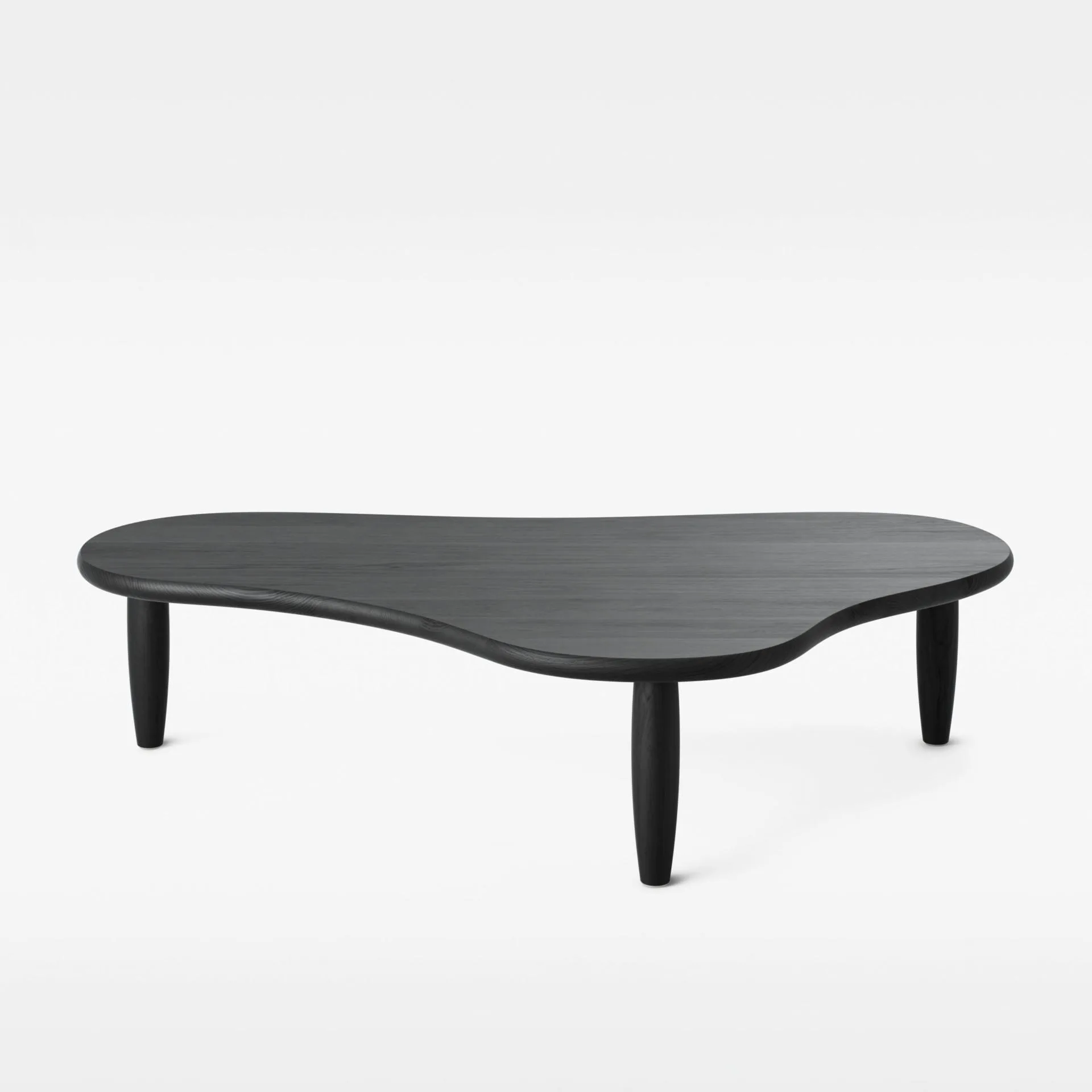 Massproductions PUDDLE coffee table, black ash