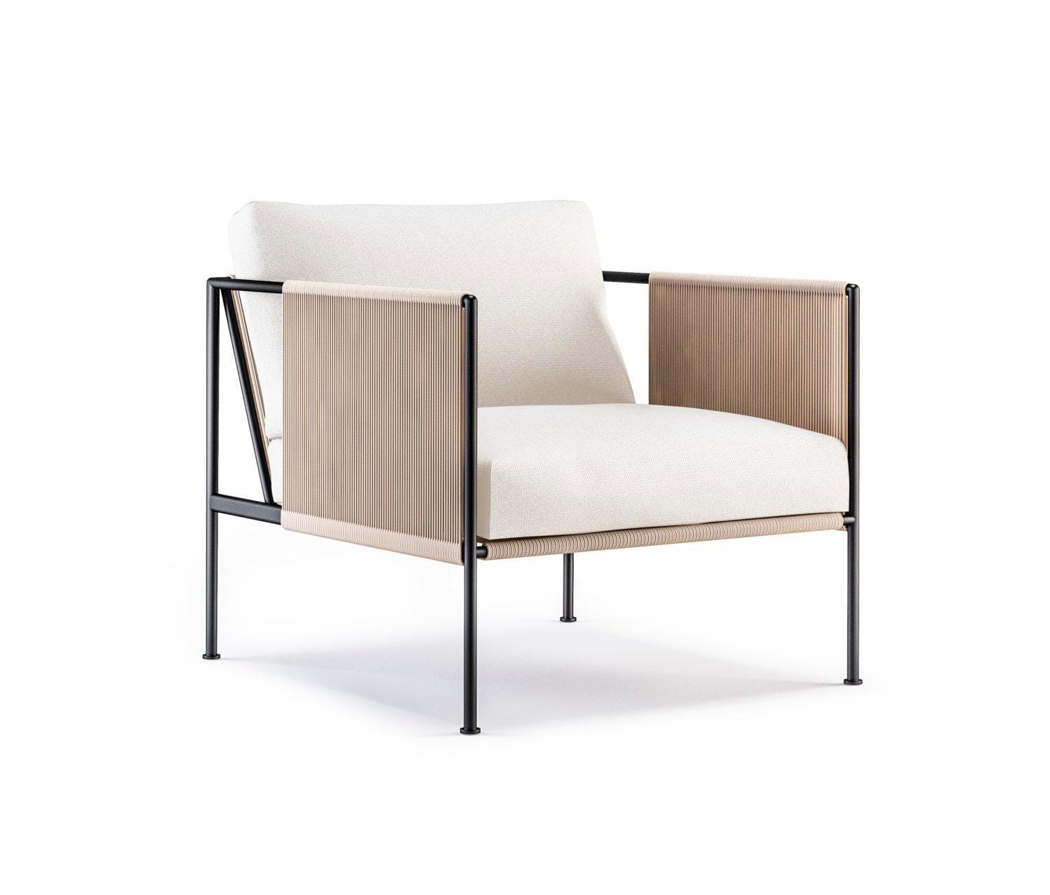Röshults GARDEN ANTIBES -armchair, sand / off-white