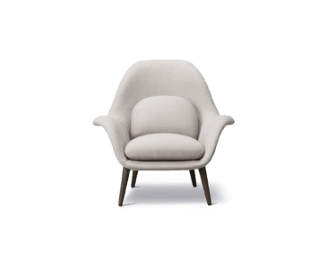 Fredericia SWOON LOUNGE -nojatuoli, harmaa hiekka/savutammi