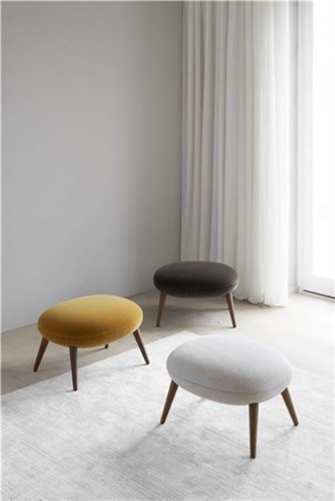 Fredericia SWOON ottoman, grey/smoked oak - Image 3