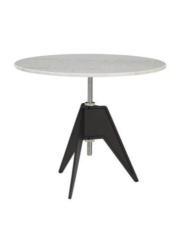 Tom Dixon SCREW -dining table Ø 90 cm, black base / white marble table top