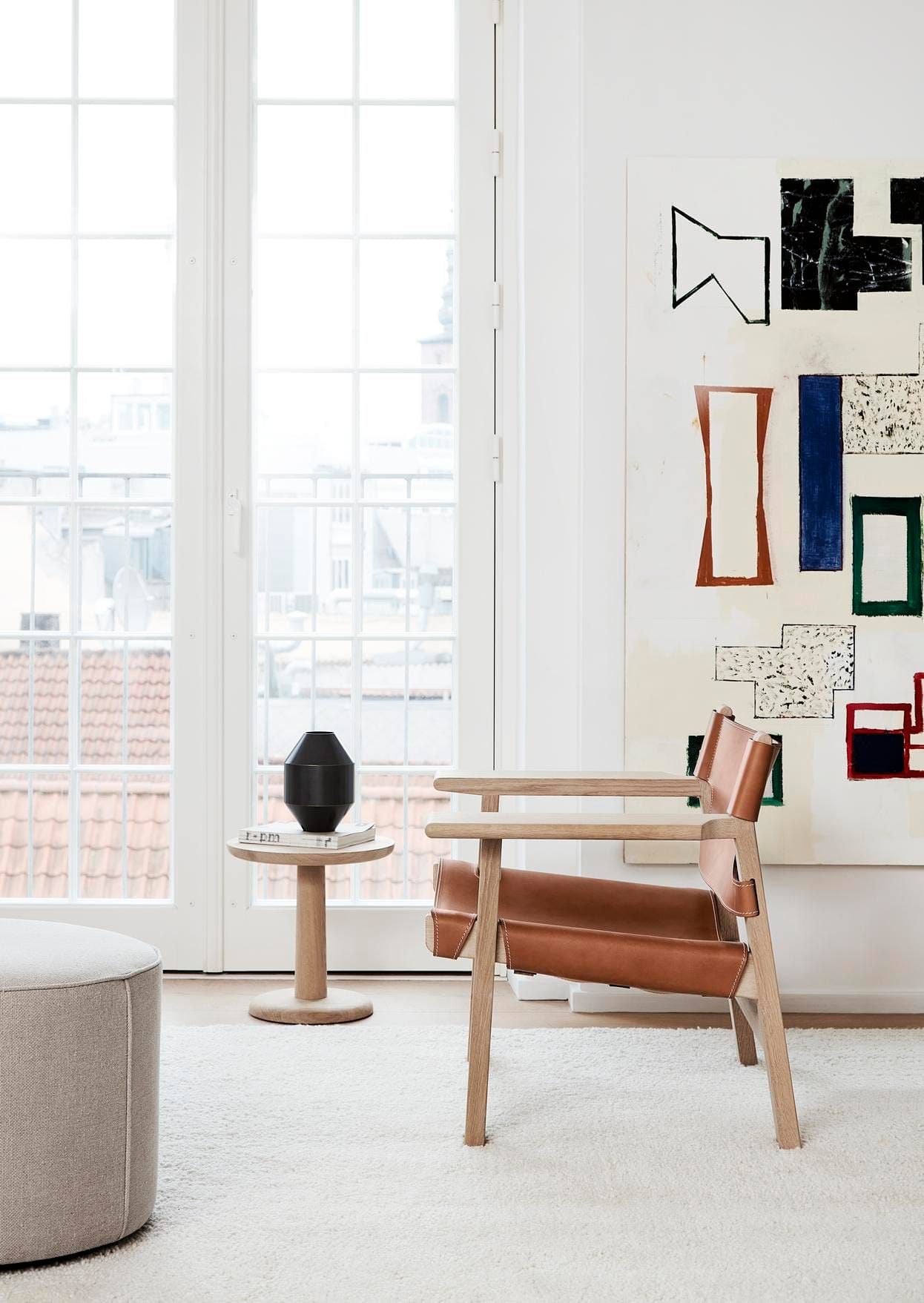 Fredericia PON -sohvapöytä Ø35cm, saippuoitu tammi - Image 3