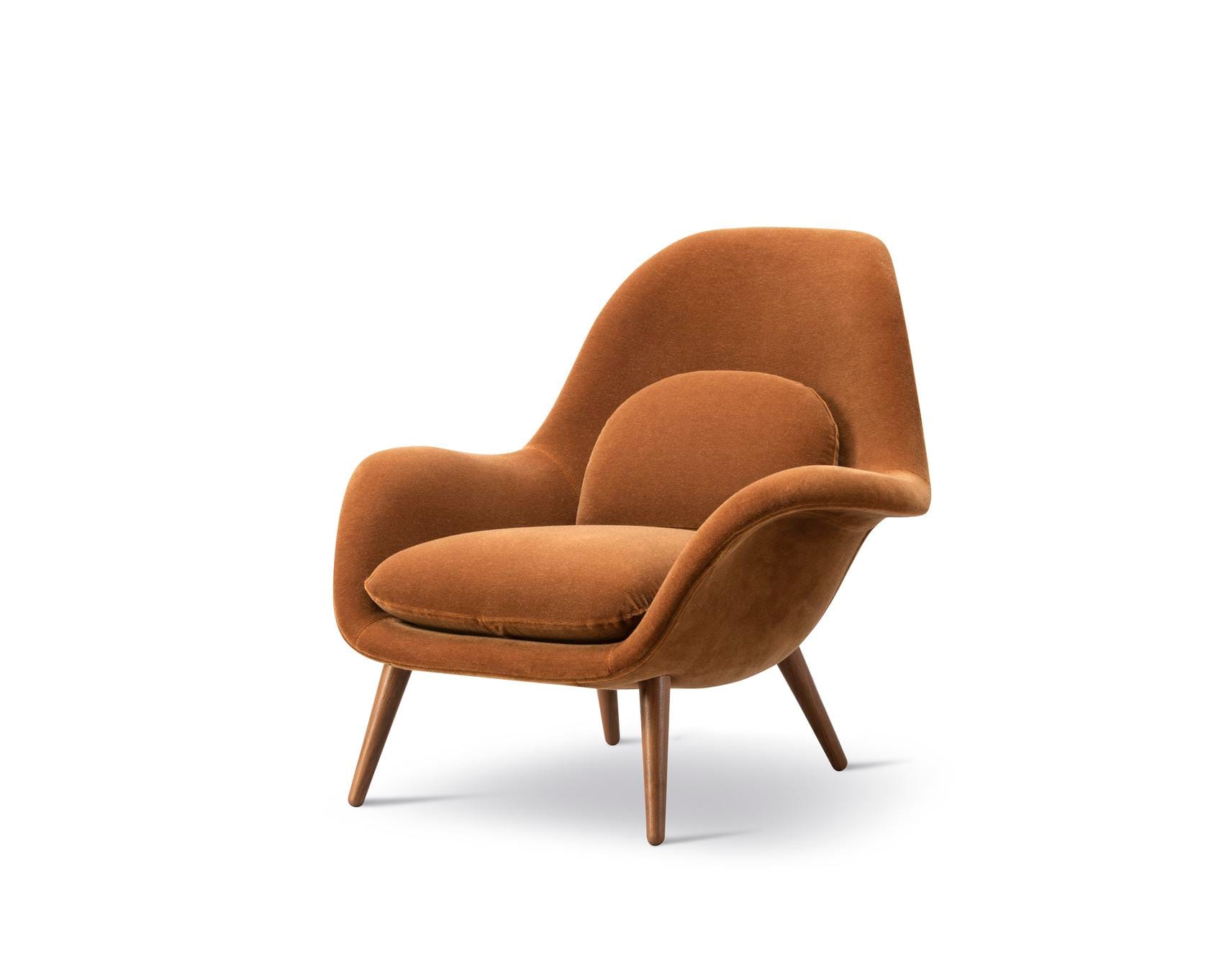 Fredericia SWOON LOUNGE -armchair, brown/lacquered walnut - Image 2