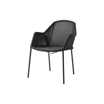 Cane-line BREEZE-tuoli, musta punos/musta metalli, pinottava – Designsuosikki