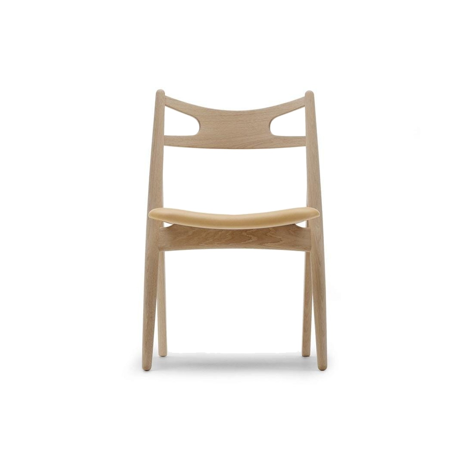 Carl Hansen CH29P -tuoli, saippuoitu tammi/nahka