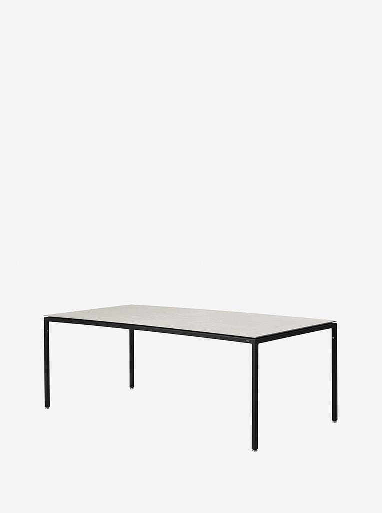 Vipp 971 Pöytä 200 x 95 cm, harmaa keraaminen taso / musta runko