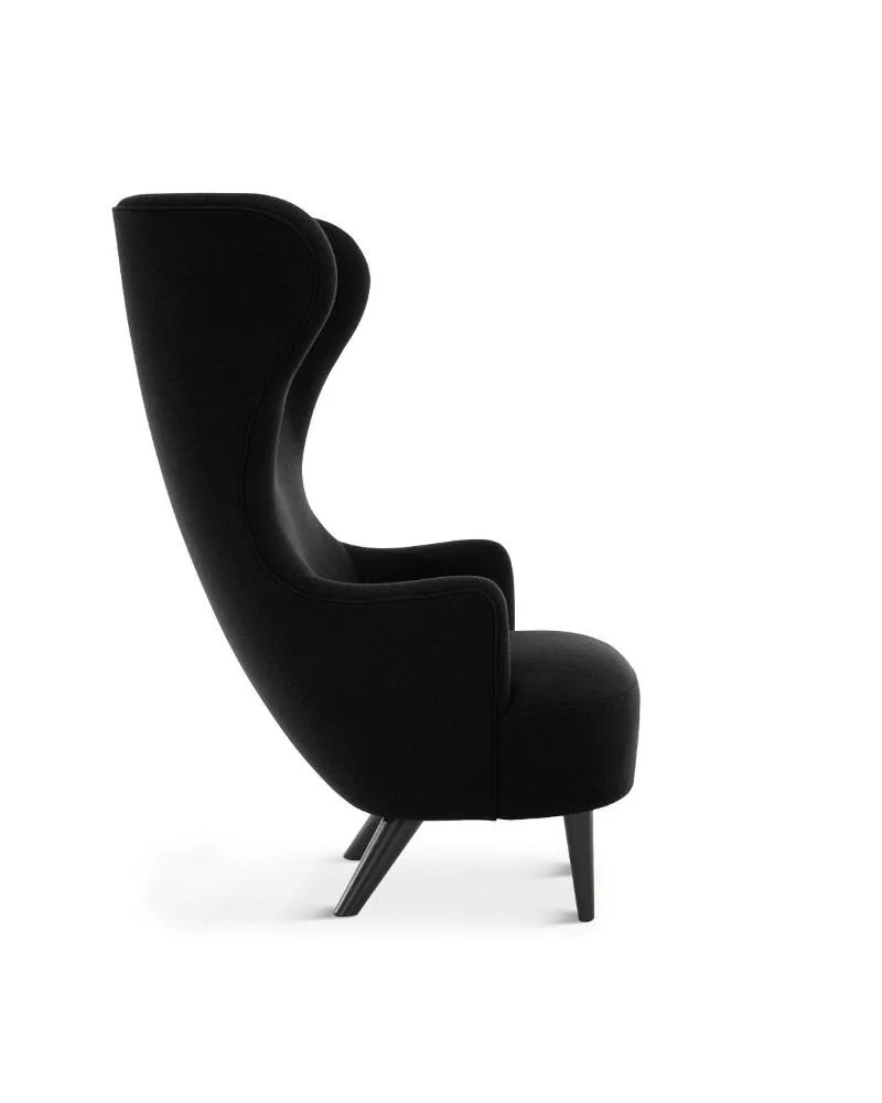 Tom Dixon WINGBACK armchair, black velvet - Image 2