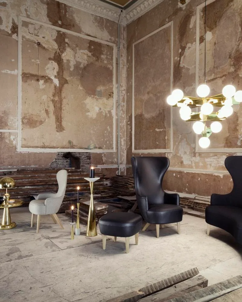 Tom Dixon WINGBACK armchair, black velvet - Image 4